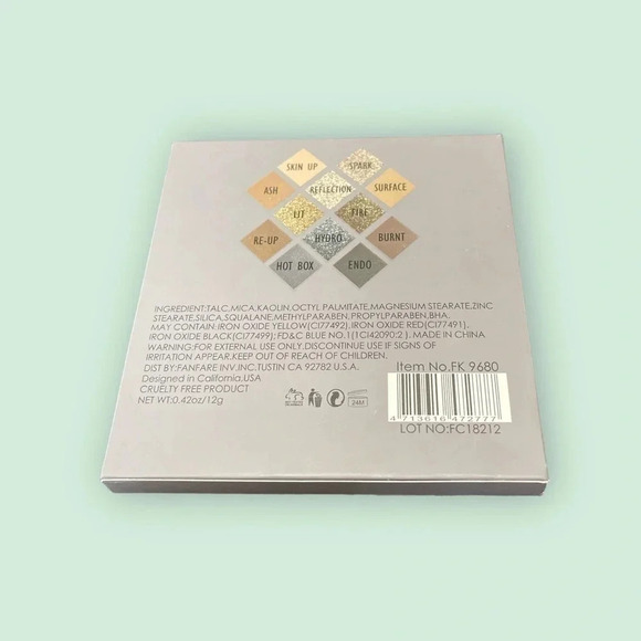 HP! 🎉 AMUSE PROFESSIONAL Smoke & Mirror 12 Color Eyeshadow Palette NWT - Picture 2 of 7